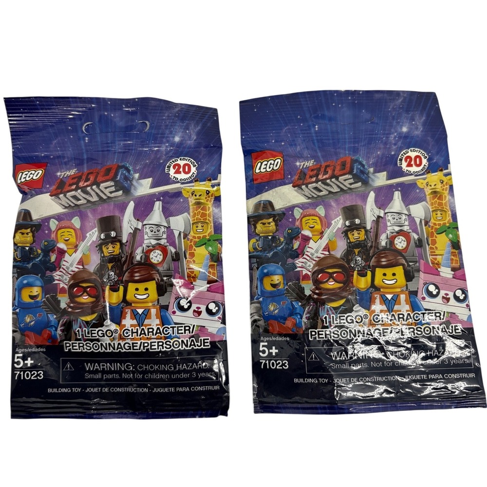 Lego The Movie Series 2 71023 Collectible Minifigure Bags Lot of 2 Opened #7 #15